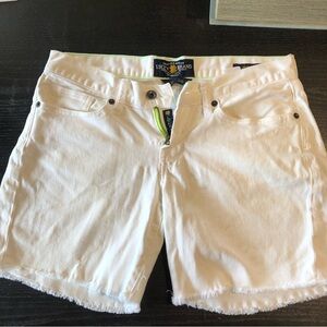 Lucky brand Abbey Shorts fray edge white denim jean shorts 2/26